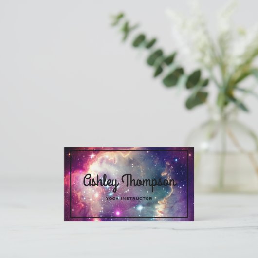 Hipster Galaxy Nebula Visitekaartje (Staand voorkant)