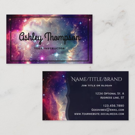 Hipster Galaxy Nebula Visitekaartje (Voorkant / Achterkant)