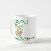 Hipster Gator Cartoon - Trendy Alligator Art Mok (Voorkant links)