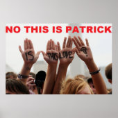 Hipster geeft Poster uit (Voorkant)