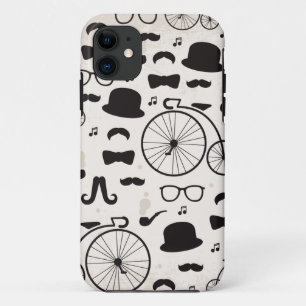 hipster geek mustache jazz Case-Mate iPhone case