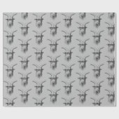 Hipster geit met bril cadeaupapier (Vlak)