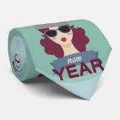 hipster gelukkig nieuw jaar stropdas (Opgerold)