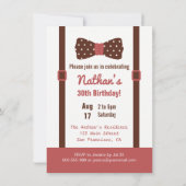 Hipster Gentleman Mannen Birthday Party Kaart (Achterkant)