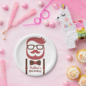 Hipster Gentleman Mannen Birthday Party Supplies Papieren Bordje (Feest)