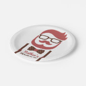 Hipster Gentleman Mannen Birthday Party Supplies Papieren Bordje (Gekanteld)
