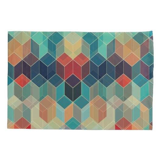 Hipster geometrische blokjes: retro mozaïek achter kussensloop (Achterkant)