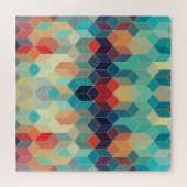 Hipster geometrische blokjes: retro mozaïek achter legpuzzel (Horizontaal)