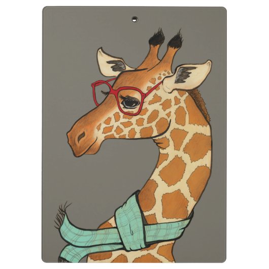 Hipster-Giraffe Klembord (Achterkant)