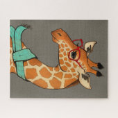 Hipster-Giraffe Legpuzzel (Horizontaal)