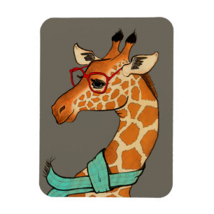 Hipster-Giraffe Magneet