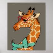 Hipster Giraffe Poster (Voorkant)