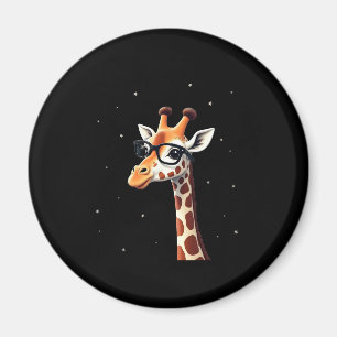 Hipster-giraffe T-shirt voor mannen en vrouwen Ch Magneet
