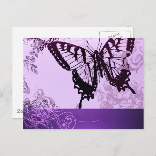 hipster girly boho chic vlinder briefkaart (Voorkant / Achterkant)