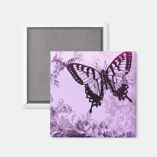 hipster girly boho chic vlinder magneet (Voorkant / Achterkant)