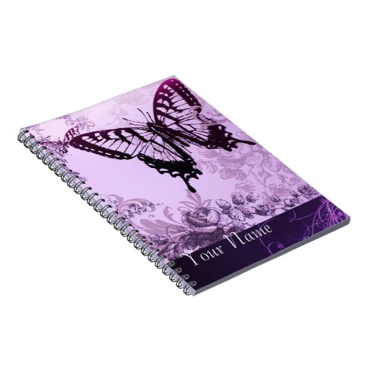 hipster girly boho chic vlinder notitieboek (Rechterzijde)