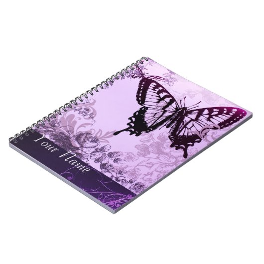 hipster girly boho chic vlinder notitieboek (Linkerzijde)