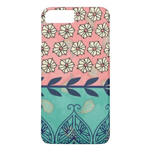 Hipster Girly Boho Paisley iPhone 7 Plus Hoesje (Achterkant)