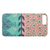 Hipster Girly Boho Paisley iPhone 7 Plus Hoesje (Achterkant (Horizontaal))