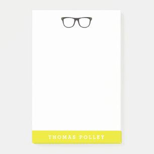 Hipster Glasses en Neon Yellow Post-it® Notes