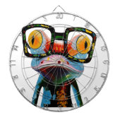 Hipster Glasses Frog Dartbord (Voorkant)
