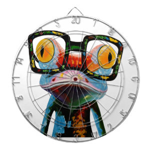 Hipster Glasses Frog Dartbord