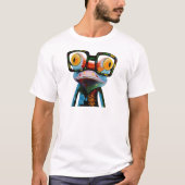Hipster Glasses Frog T-shirt (Voorkant)