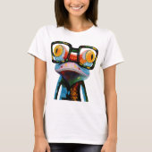 Hipster Glasses Frog T-shirt (Voorkant)