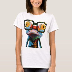 Hipster Glasses Frog T-shirt