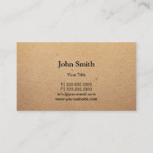 Hipster Glasses & Mustache Rustic Kraft Contactkaartje (Achterkant)