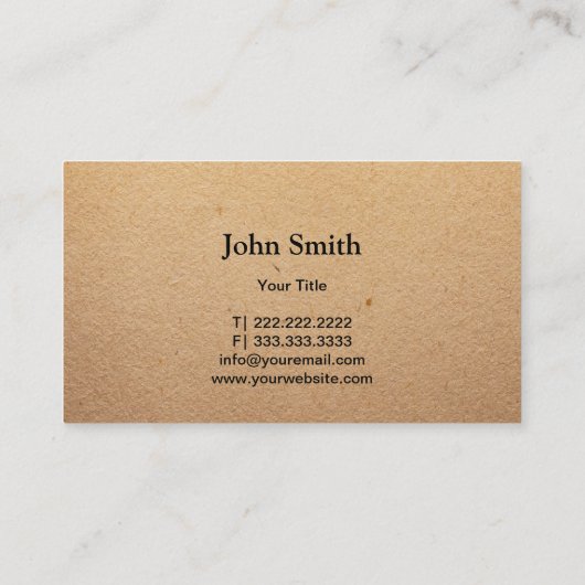 Hipster Glasses & Mustache Rustic Kraft Contactkaartje (Achterkant)