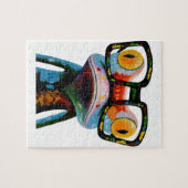 Hipster glazen kikker legpuzzel (Horizontaal)