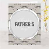 hipster glazensnor vaderdag kaart (Gele Bloem)