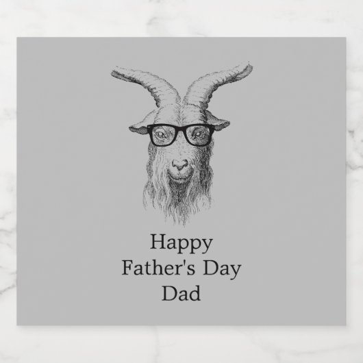 Hipster Goat Bier Etiket (Enkel label)