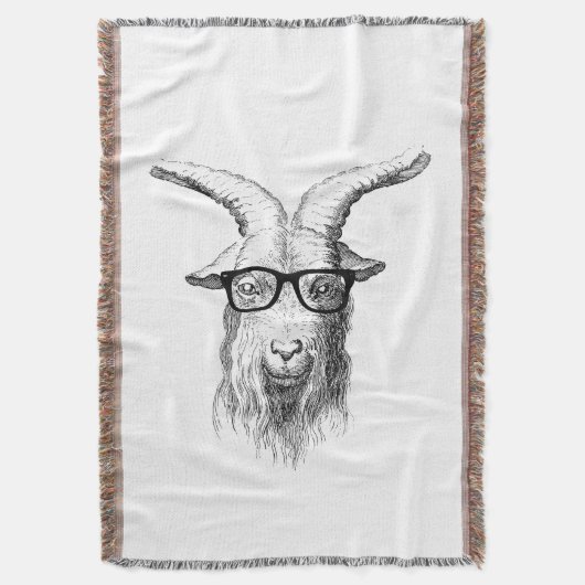 Hipster Goat Deken (Voorkant Verticaal)