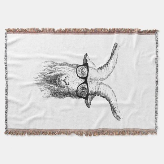 Hipster Goat Deken (Voorkant)