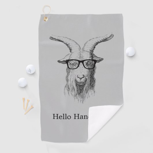 Hipster Goat Golfhanddoek (Insitu)