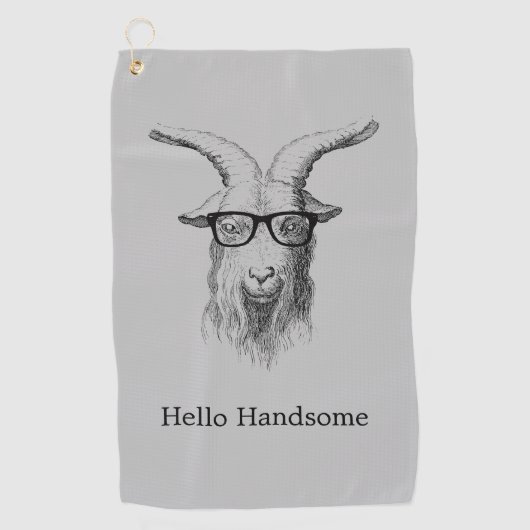 Hipster Goat Golfhanddoek (Voorkant)
