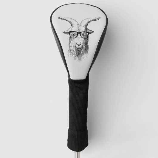 Hipster Goat Golfheadcover (Voorkant)