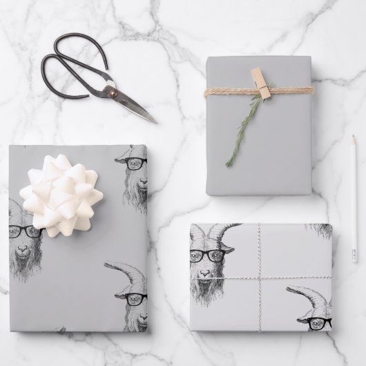 Hipster Goat Inpakpapier Vel (Voorkant)