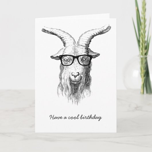 Hipster Goat Kaart (Voorkant)