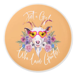 Hipster Goat Keramische Knop