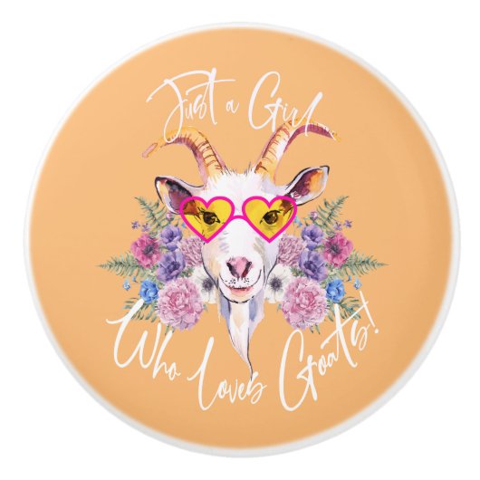 Hipster Goat Keramische Knop (Voorkant)