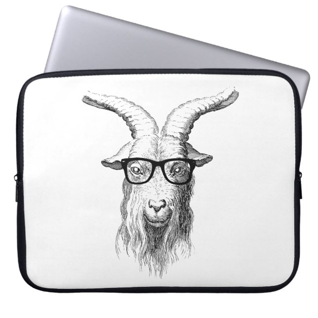 Hipster Goat Laptop Sleeve (Voorkant)