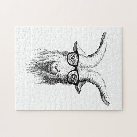 Hipster Goat Legpuzzel (Horizontaal)