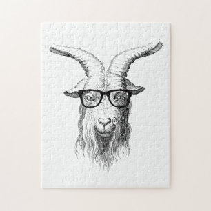 Hipster Goat Legpuzzel