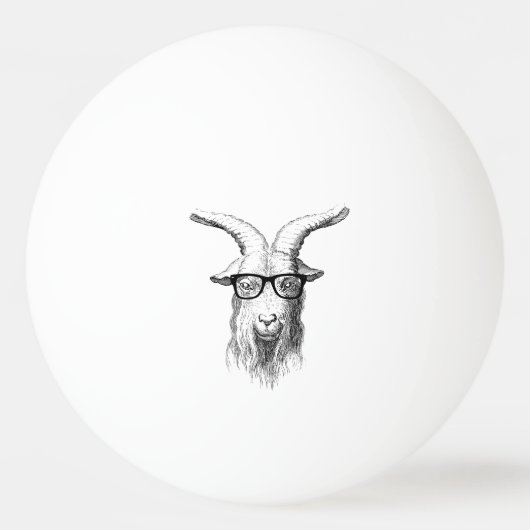 Hipster Goat Pingpongbal (Voorkant)