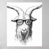 Hipster Goat Poster (Voorkant)