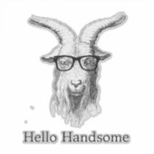 Hipster Goat Sticker (Voorkant)