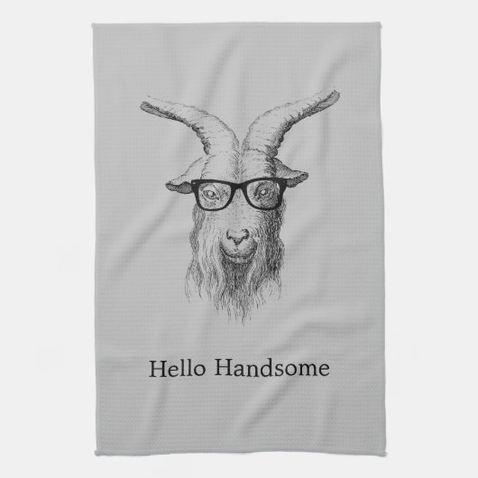 Hipster Goat Theedoek (Verticaal)